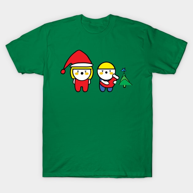 Merry Christmas from twins T-Shirt by CindyS